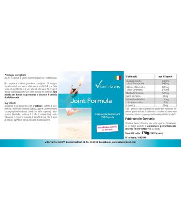 Joint capsules - highly dosed - 180 capsules - with MSM glucosamine and more | Vitamintrend  - Buy Online on GoSupps.com