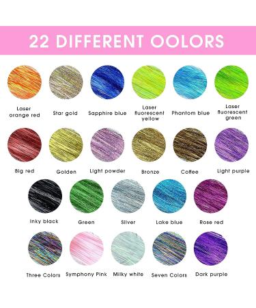 Multicolor Hair Tinsel Kit - 47 Inches Synthetic Extensions for Women & Girls - Heat Resistant Sparkling Fairy Tinsel for Halloween, Cosplay, Christmas - 22 Color Options - Buy Online on GoSupps.com