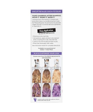 L'Oreal Paris Colorista Semi-Permanent Hair Color - Purple for Light Bleached or Blonde Hair - Buy Online on GoSupps.com