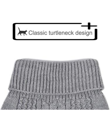 Jnancun Cat Turtleneck Sweater | Sleeveless Knitted Winter Clothes for Cats & Small Dogs - Medium Grey - Buy Online on GoSupps.com
