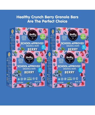 Healthy Crunch Granola Bars Berry Flavor - 6 Units x 120 Grams - Sweet and Salty Snack Bars for Adults and Kids - Energy Bars in Bulk - Perfect Food Snacks for On-the-Go - Healthy Snack Food Option - Buy Online on GoSupps.com