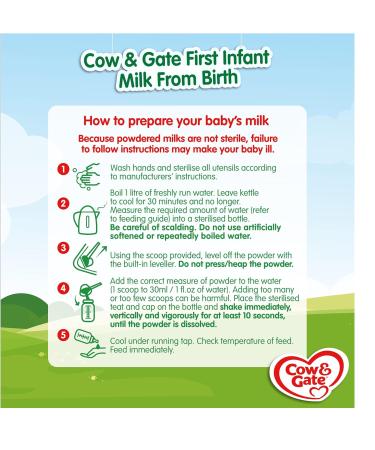 Cow & Gate 1 First Infant Baby Milk Powder Formula 800g - From Birth - Buy Online on GoSupps.com