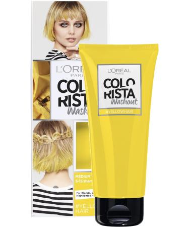 L'Oreal Paris Colorista Washout Yellow Neon Semi-Permanent Hair Dye 80ml - Pack of 1 - Buy Online on GoSupps.com