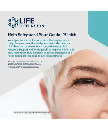 Life Extension Eye Pressure Support with Mirtogenol - 30 Vegetarian Capsules | Optimize Eye Health - Buy Online on GoSupps.com