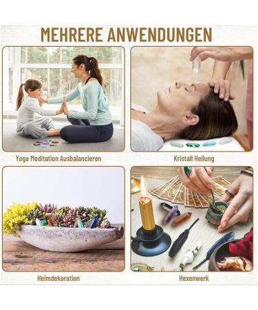 17-Piece Healing Crystal Sets - Reiki & Chakra Healing - Amethyst Tiger Eye Obsidian Rose Quartz - Spiritual Decor & Esoteric Gifts - Buy Online on GoSupps.com