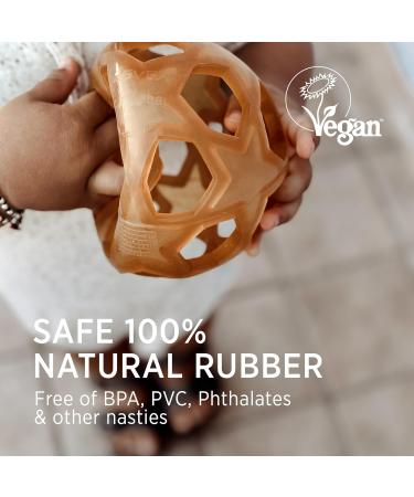 Hevea Upcycled Star Ball - 100% Natural Rubber Eco-Friendly BPA-Free Plastic-Free Toy (Mint) - Buy Online on GoSupps.com