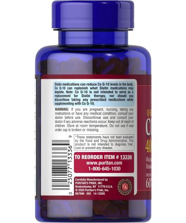 Buy Puritan's Pride Q-Sorb CoQ10 400 mg - 60 Rapid Release Softgels | International Shipping Available - Buy Online on GoSupps.com