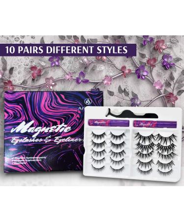 Arishine 3D 5D Magnetic Eyelashes Kit - Magnetic Eyeliner for Natural Look - No Glue Needed - Buy Online on GoSupps.com
