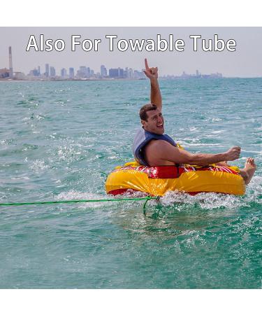 Mayaphilos 75ft Watersports Tow Rope with Floating Handles - Green/Black - Buy Online on GoSupps.com