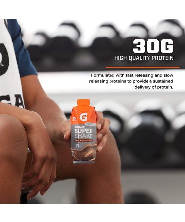 Gatorade Super Shake Chocolate 30g Protein 11.16 fl oz Carton - Pack of 12 - Buy Online on GoSupps.com