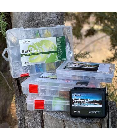MadBite 181/196/214pcs Terminal Tackle Kits - Fresh and Saltwater Fishing Gear, Lures, and Accessories with Tackle Box - Bass/Panfish/Trout Fishing Kits - Buy Online on GoSupps.com
