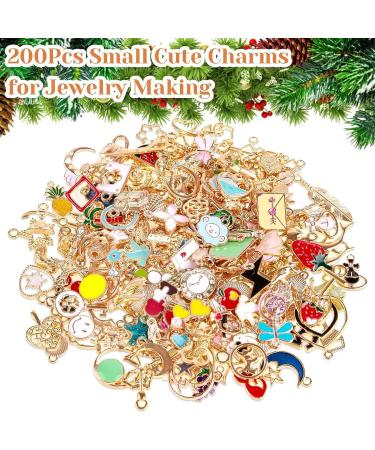 200pcs Acejoz Assorted Charms for Jewelry Making - Wholesale Bulk Metal Charms for DIY Necklace, Bracelet, Earrings - Crafting Supplies in Assorted Colors - Buy Online on GoSupps.com