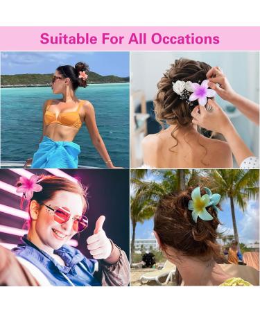 Huiguli Flowers Hair Clip Set - 8 Colorful Non-Slip Hair Accessories for Women | Perfect for Thick & Thin Hair - Buy Online on GoSupps.com