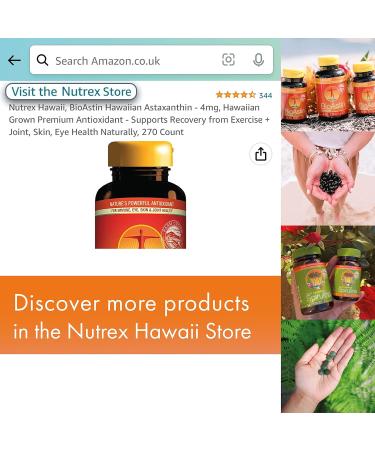 Nutrex Hawaii BioAstin Hawaiian Astaxanthin 6mg - 60 Vegan Softgels | Lab Tested, Gluten-Free, Soya-Free, Vegetarian - Buy Online on GoSupps.com