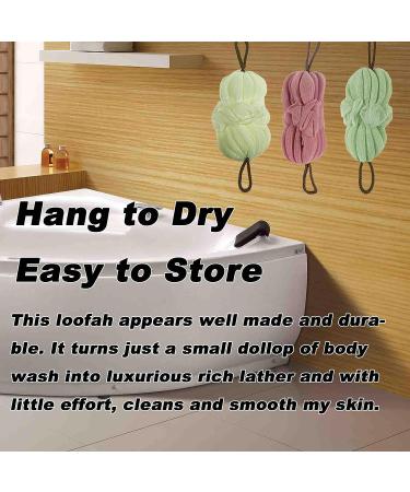 GXBTOPGO 85g Green Upgrade Bath Loofah Sponge - Exfoliating Shower Puff for Men Women - Buy Online on GoSupps.com