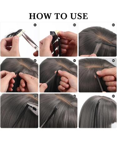 Minkissy Womens Wigs Hairpieces for Women Synthetic Hairpieces Human Hair Extensions Tape Black Tape Black Wigs Clip in Women's Hair Clips Black Human Hair Extensions Girl Miss Beaded Black size 1 - Buy Online on GoSupps.com