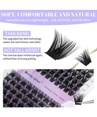 0.07mm D Curl Mixed Long Cluster Lashes 12-16mm | Reusable Soft Wispy Eyelash Extensions - Buy Online on GoSupps.com