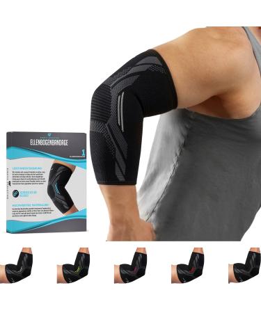 Kinetic evolution elbow bandage for women and men sport compression bandage against elbow pain breathable stabilized and supported sports bandage for tennis volleyball strength sport golf handball nordic walking xl gray - Buy Online on GoSupps.com
