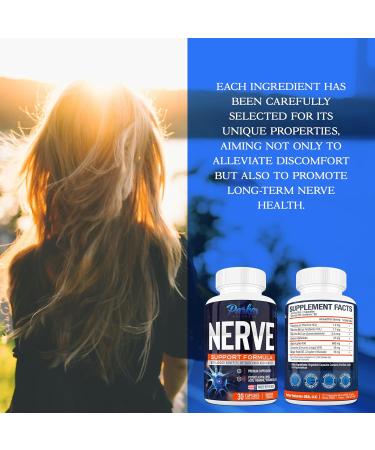 Nerve Support Supplement - Alpha Lipoic Acid 600mg Thiamine Curcumin Ginger Root Vitamin B6 & B12 | Neuro Health 30 Capsules - Boost Your Nerve Health Today - Buy Online on GoSupps.com