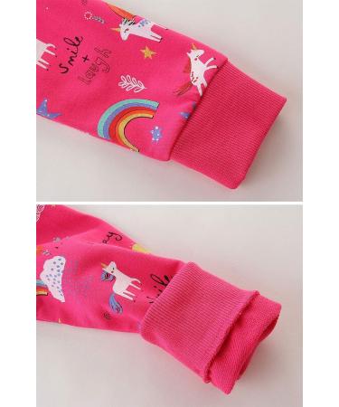 Girls Cotton Sweatshirt | Long Sleeve Toddler Top | Casual Jumper for Kids | Rose Red | Ages 1-12 - Buy Online on GoSupps.com