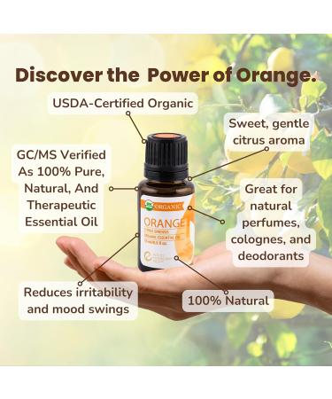 Rocky Mountain Oils Organic Orange Essential Oil - 100% Pure Aromatherapy Diffuser Oil | Pet-Friendly Citrus Fragrance | Therapeutic Grade 15mL - Buy Online on GoSupps.com