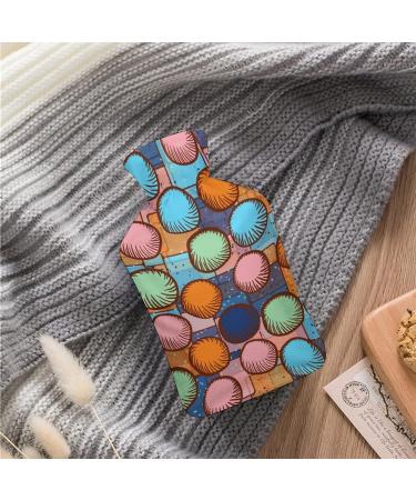 Color Circles Hot Water Bottle with Plush Cover - Hand Warmer for Adults & Kids | 26.5x15.3cm - International Shipping Available - Buy Online on GoSupps.com