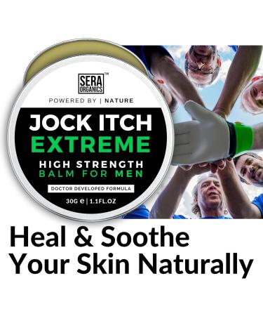 Men's Antifungal Jock Itch Treatment Cream | 30ml by Sera Organics - Buy Online on GoSupps.com