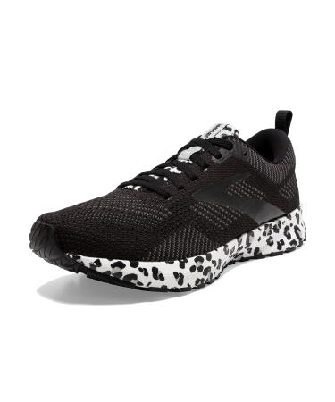 Brooks Revel 5 Sneakers for Women Offers Lace-Up Closure, Rubber Outsole, and Textile Lining Shoes 8.5 Black/White/Silver