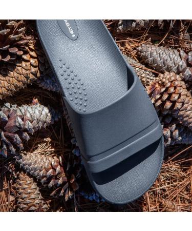 OKABASHI Men's Coast Slip-Resistant Waterproof Sandals - Comfortable Footbed with Arch Support | Sustainably Made in the USA | Size 12 (Slate - Buy Online on GoSupps.com