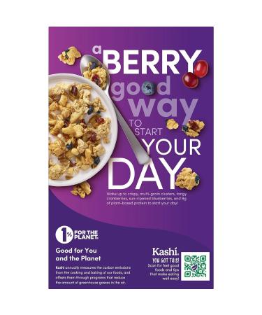Kashi GO Breakfast Cereal  Vegan Protein  Fiber Cereal  Toasted Berry Crisp  14oz Box (1 Box) - Buy Online on GoSupps.com