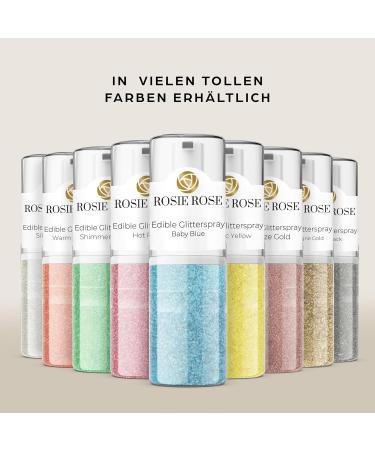 Rosie Rose Baby Blue Edible Glitter Spray 5g for Muffins Cakes & Glamorous Decor | Perfect for Shiny Drinks & Creative Baking - Buy Online on GoSupps.com