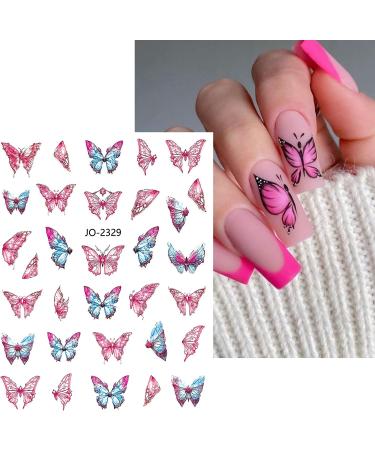 Canvalite Butterfly Nail Art Stickers Nail Decals with Tweezer Nail Stickers 3D Self Adhesive Colorful Butterflies Nails Supplies Decoration for Women and Girls DIY Design (5 Sheets) 3d Colorful Butterfly - Buy Online on GoSupps.com