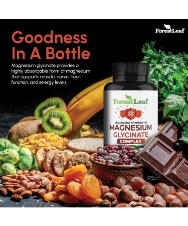 Magnesium Glycinate 500mg Complex - Magnesium Supplement Capsules for Sleep and Calmness - Non-GMO 3rd Party Tested - 150 Pills for Women & Men by ForestLeaf - Buy Online on GoSupps.com