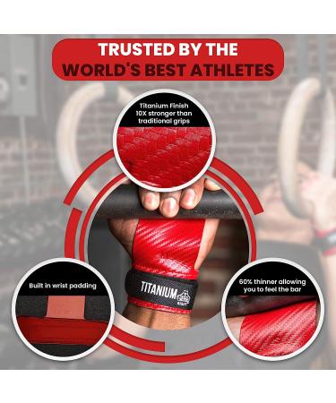Bear Grips 2 Hole Carbon Hand Grips for Cross Training | Padded Wrist Straps | Medium Size | Pull Up Grips for Men & Women | WODs & Gymnastics Grips | Weightlifting Gloves - Buy Online on GoSupps.com
