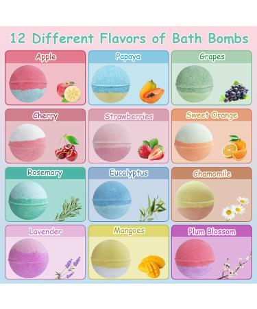 Dr. LU Bath Bombs Gift Set - 12 PCS Handmade Organic Bubble Bath Bombs with Essential Oils for Valentine's, Mother's Day, Anniversary - Natural & Organic Shower Bombs - Buy Online on GoSupps.com