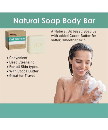 Buy Unscented Natural Soap Bar for Sensitive Dry Skin - Nourishing Coconut Oil & Cocoa Butter 4.5 oz - International Shipping Available - Buy Online on GoSupps.com