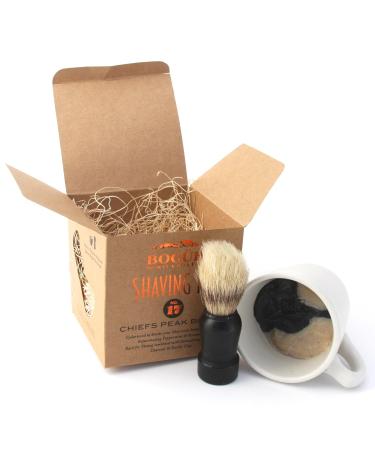 Goat Milk Shaving Soap Kit - BOGUE No.17 Chief's Peak Blend with Activated Charcoal Kaolin Clay Cedarwood Peppermint Rosemary & Basil | International Shipping Available - Buy Online on GoSupps.com