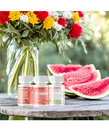 Watermelon Flavored Probiotic Vaginal Suppositories | Aloe Vera & pH Balance Support - Peachbody 30 Vegetable Capsules - Buy Online on GoSupps.com