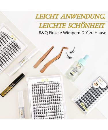 72 PCS DIY Individual Eyelashes - Reusable Wispy Fluffy Extensions for Beginners | B & Q B35 D-12mm - Buy Online on GoSupps.com