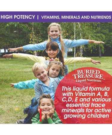 Buried Treasure Children's Daily Multi Liquid - Vegan Multivitamin & Minerals, Citrus Flavor, No Artificial Ingredients - Buy Online on GoSupps.com
