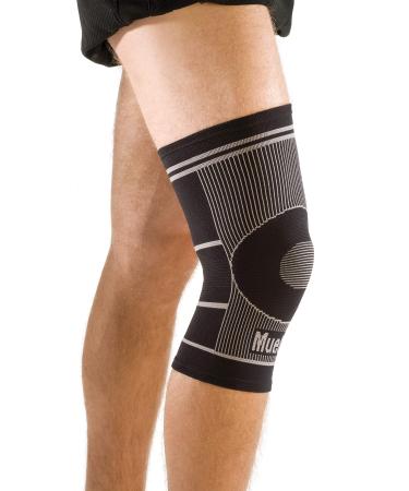 MUELLER Sports Medicine 4-Way Stretch Knee Support Sleeve  For Men and Women  Black  S/M Small/Medium (Pack of 1)