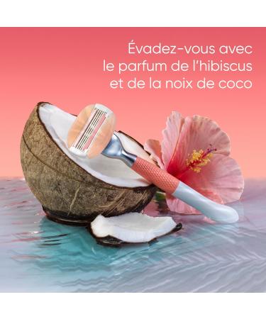 Gillette Venus Miami Sunset ComfortGlide 3x4 Razor Refills for Women 3 Blades and 2 Moisturizing Bars for a Gentle Shave Wit - Buy Online on GoSupps.com