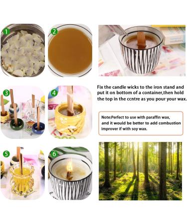 100 pcs Wooden Candle Wicks for Candle Making - 6 inch Crackling Wood Wicks with Metal Base Clips - 50 Sets - Buy Online on GoSupps.com