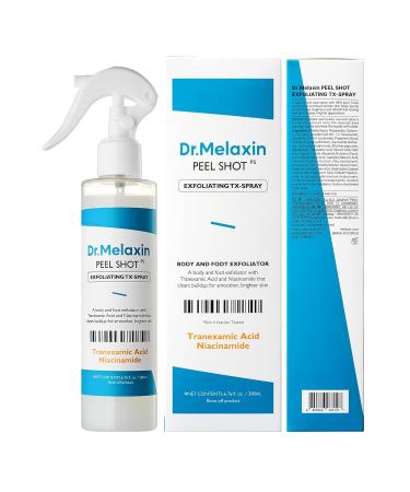 Dr.Melaxin TX Peel Shot Body Exfoliating Spray with Tranexamic Acid & Niacinamide Brightening Body Care for Uneven Skin Tone 200ml - Buy Online on GoSupps.com