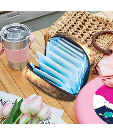 Portable Women's Napkin Storage Bag - Dinosaur Chalk Design | Menstrual Cup & Bandage Organizer for First Periods - Buy Online on GoSupps.com