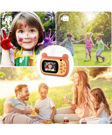 Instant Print Camera for Kids - Updgrade Selfie Kids Camera with Zero Ink | Dual Lens | 1080P HD | 2.4 Inch | 1000 mAh | 3 Rolls Print Paper Camera for Girls Boys Age 3-12 Birthday Brown - Buy Online on GoSupps.com