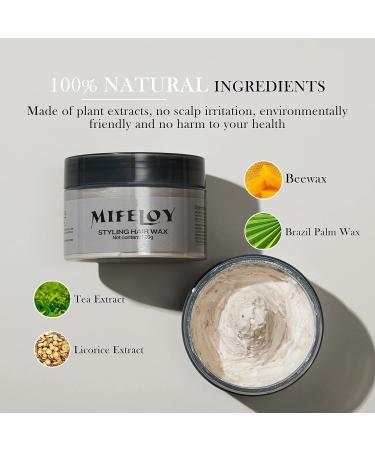 120g Temporary Silver White Hair Color Wax with Dye Brush Instant Natural Hairstyle Cream Disposable Coloring Mud for Men Women Washable Styling Pomades for Party Cosplay DIY Halloween - Buy Online on GoSupps.com