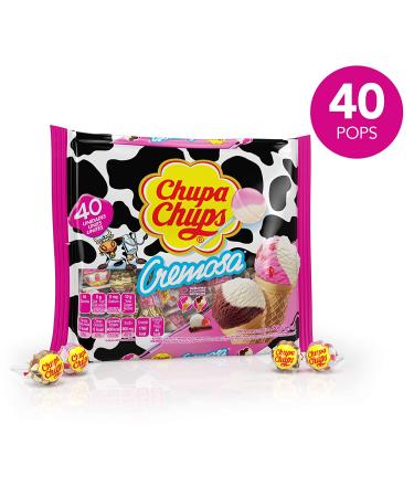 Chupa Chups Lollipops Candy - 40 Creamy Ice Cream Flavors for Kids & Adults - Perfect for Gifting, Parties, and Office - 40 Count - Buy Online on GoSupps.com