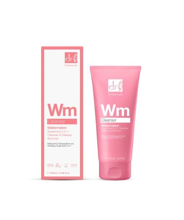 Dr Botanicals Natural Superfood 2 in 1 Cleanser & Makeup Remover with Watermelon Seed Oil Omega Acids for Dry Oily Skin. Reduce Sebum Removes impurities Recharges Face for a Glowing Look 100 ml (Pack of 1)