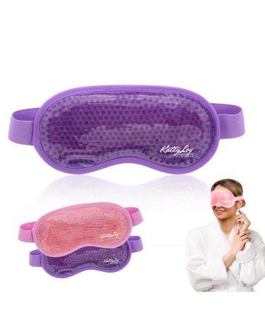 Katty Loy - Gel Eye Mask - Luxury Cooling Eye Mask for Hot Cold Therapy - Reusable Gel Mask Soothes Puffy Eyes & Dark Circles - Cold Eye Mask Relives Headaches  Migraines & Sinus Pain (1 Supplied)